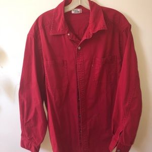 Thriller Red Levis Jean Button Up
